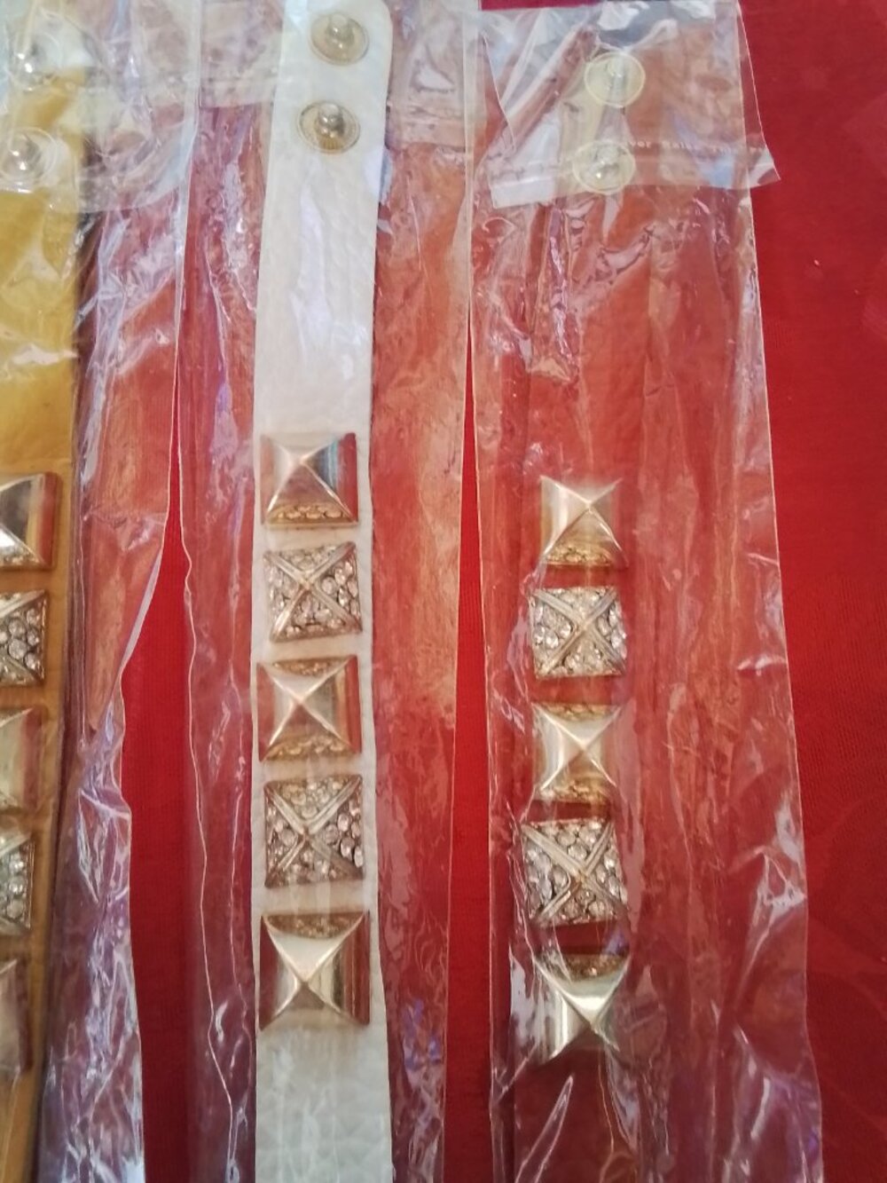 NWT Lot of 4 Leather Like Studded Wrap Bracelets